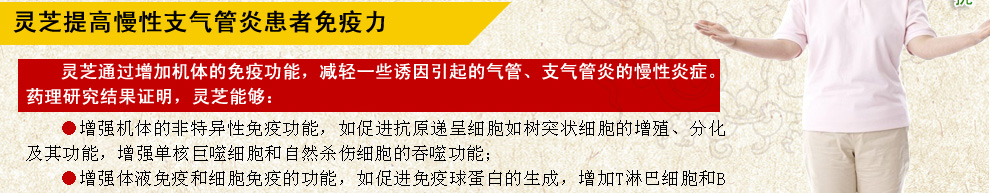 灵芝提高慢性支气管炎患者免疫力
